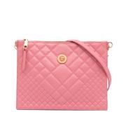 Pre-owned Leather shoulder-bags Versace Pre-owned , Pink , Dames