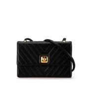 Pre-owned Leather shoulder-bags Chanel Vintage , Black , Dames