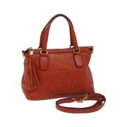 Pre-owned Leather gucci-bags Gucci Vintage , Orange , Dames