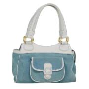 Pre-owned Canvas handbags Celine Vintage , Blue , Dames