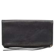 Pre-owned Leather clutches Celine Vintage , Black , Dames