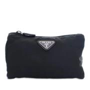 Pre-owned Nylon clutches Prada Vintage , Black , Dames