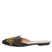 Pre-owned Canvas sandals Oscar De La Renta Pre-owned , Black , Dames