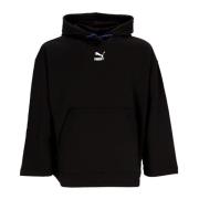 Zwarte Oversized Hoodie Lichtgewicht Sweatshirt Puma , Black , Dames