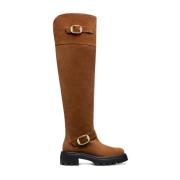 Emerson Moto Tall Boot Stuart Weitzman , Brown , Dames