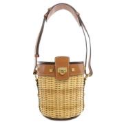 Pre-owned Raffia shoulder-bags Salvatore Ferragamo Pre-owned , Brown ,...