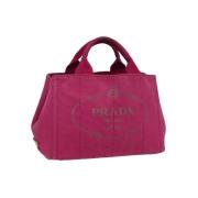 Pre-owned Canvas prada-bags Prada Vintage , Pink , Dames