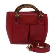 Pre-owned Leather gucci-bags Gucci Vintage , Red , Dames