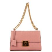 Pre-owned Leather shoulder-bags Gucci Vintage , Pink , Dames