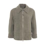 Grijze Shearling Jas voor Mannen 1972 Desa , Gray , Heren