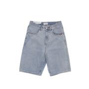 Denim Marble Bermuda Shorts Straight Fit Amish , Blue , Heren