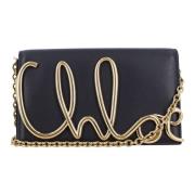 Zwarte leren crossbody tas Chloé , Black , Dames