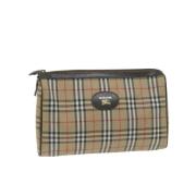 Pre-owned Canvas clutches Burberry Vintage , Beige , Dames