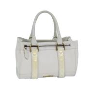 Pre-owned Leather handbags Burberry Vintage , Beige , Dames