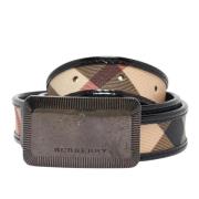 Pre-owned Leather belts Burberry Vintage , Black , Dames