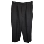 Pre-owned Wool bottoms Loewe Pre-owned , Black , Heren