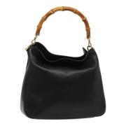 Pre-owned Leather handbags Gucci Vintage , Black , Dames