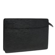 Pre-owned Leather clutches Louis Vuitton Vintage , Black , Dames