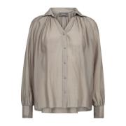 Elegante Dove Shirt met Pofmouwen MOS Mosh , Gray , Dames