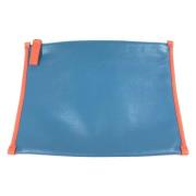 Pre-owned Leather clutches Salvatore Ferragamo Pre-owned , Blue , Dame...