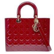 Pre-owned Leather dior-bags Dior Vintage , Red , Dames