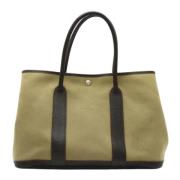 Pre-owned Canvas handbags Hermès Vintage , Green , Dames