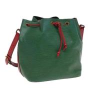 Pre-owned Leather shoulder-bags Louis Vuitton Vintage , Green , Dames