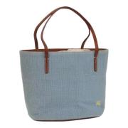 Pre-owned Canvas handbags Burberry Vintage , Blue , Dames