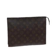 Pre-owned Canvas pouches Louis Vuitton Vintage , Brown , Dames