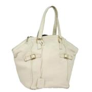 Pre-owned Leather shoulder-bags Yves Saint Laurent Vintage , White , D...