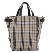 Pre-owned Canvas handbags Burberry Vintage , Beige , Dames