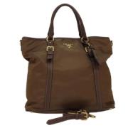 Pre-owned Nylon prada-bags Prada Vintage , Brown , Dames