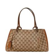 Pre-owned Leather gucci-bags Gucci Vintage , Beige , Dames