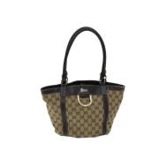 Pre-owned Canvas gucci-bags Gucci Vintage , Beige , Dames