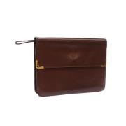 Pre-owned Leather clutches Cartier Vintage , Red , Dames