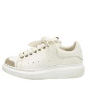 Pre-owned Leather sneakers Alexander McQueen Pre-owned , White , Dames