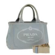 Pre-owned Canvas prada-bags Prada Vintage , Blue , Dames