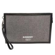 Pre-owned Canvas clutches Burberry Vintage , Gray , Heren