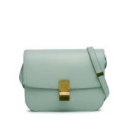 Pre-owned Leather shoulder-bags Celine Vintage , Green , Dames