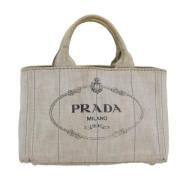 Pre-owned Canvas handbags Prada Vintage , Beige , Dames