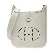 Pre-owned Leather handbags Hermès Vintage , White , Dames