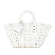 Pre-owned Leather handbags Balenciaga Vintage , White , Dames