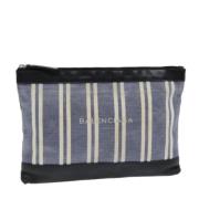 Pre-owned Canvas clutches Balenciaga Vintage , Blue , Dames