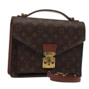 Pre-owned Canvas handbags Louis Vuitton Vintage , Brown , Dames