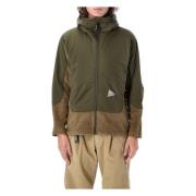 Khaki Wollen Fleece Jas Aw24 And Wander , Green , Heren