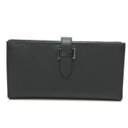 Pre-owned Leather wallets Hermès Vintage , Black , Dames