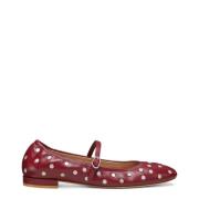 Claris Stud Ballet Flat Stuart Weitzman , Red , Dames