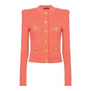 Geknoopt fijngebreid vest Balmain , Pink , Dames