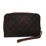 Pre-owned Canvas clutches Louis Vuitton Vintage , Brown , Dames