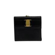 Pre-owned Leather wallets Salvatore Ferragamo Pre-owned , Black , Dame...